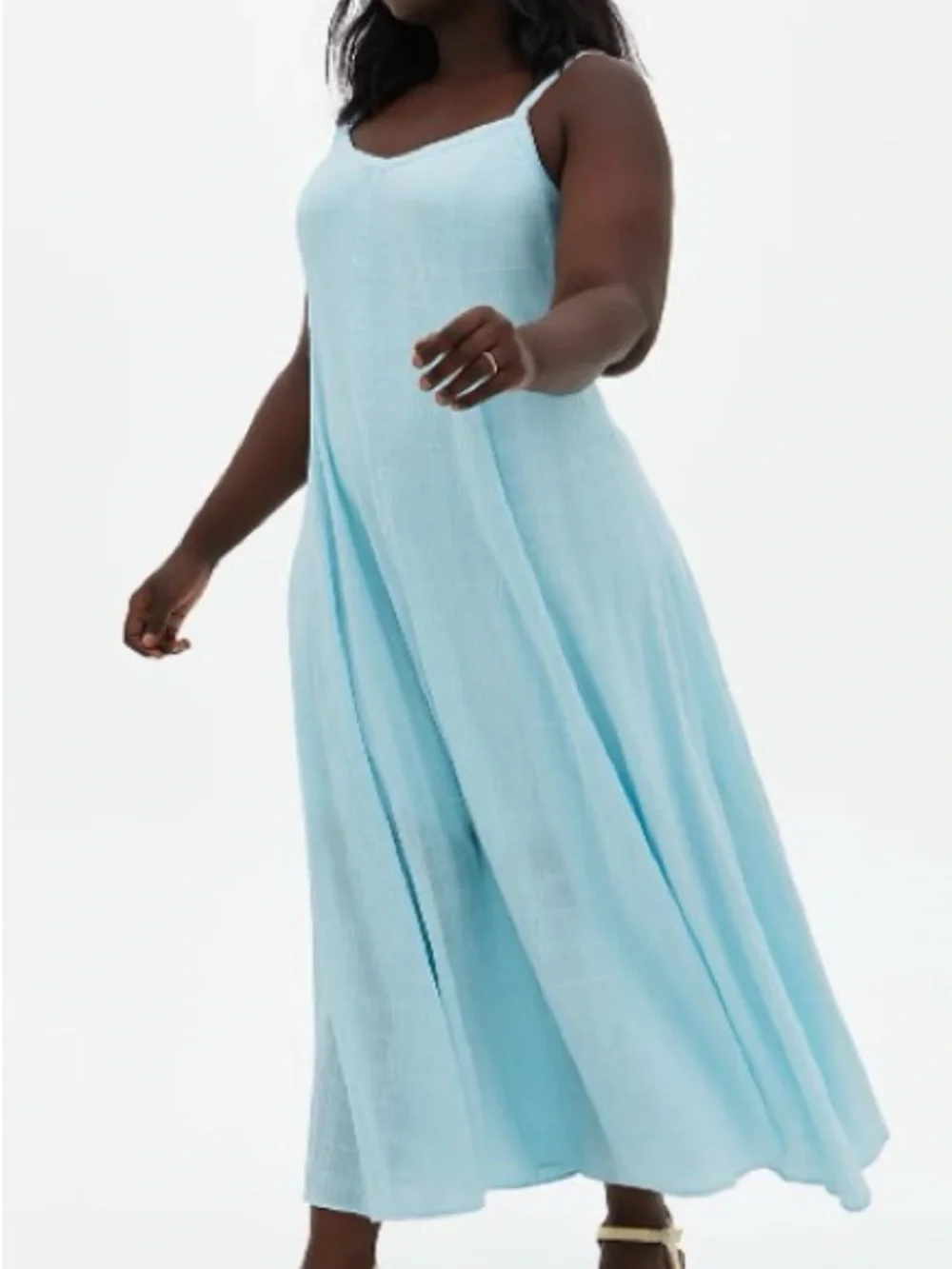 Torrid Light Blue Trapeze Maxi Dress - Size 4 - Picture 1 of 6